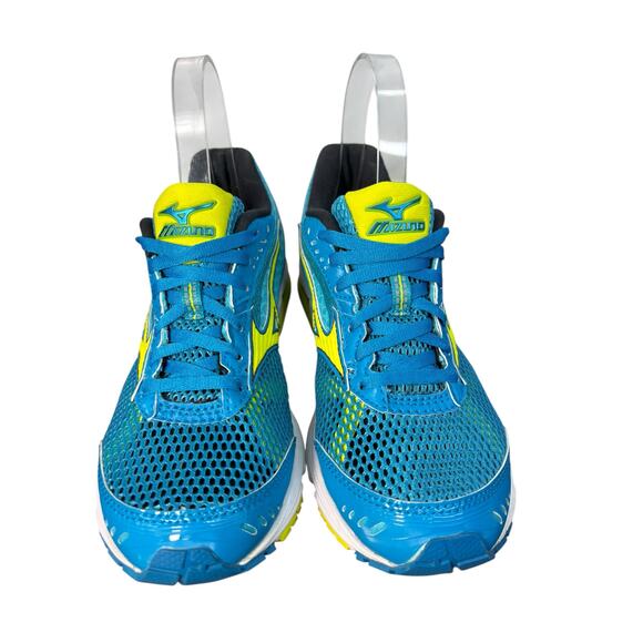 Mizuno Wave Sayonara 3 Electric Blue Neon Yellow Running Size 6 - Picture 7 of 8